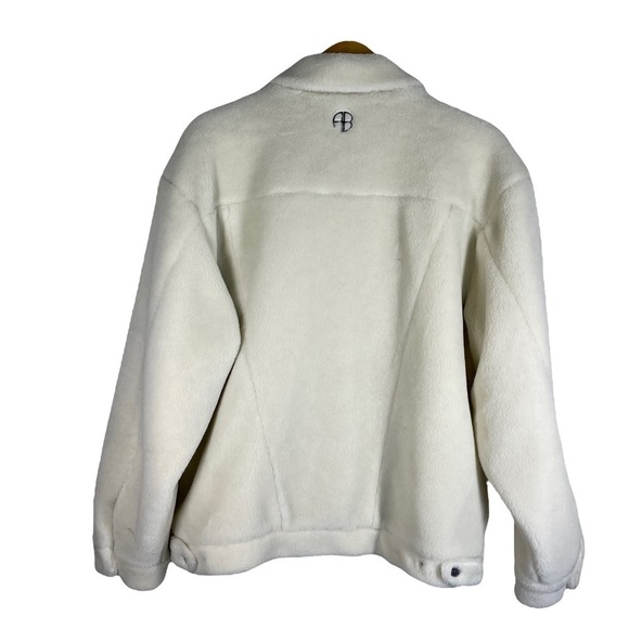 Anine Bing Rory Faux Sherpa Oversized Shacket in Cream L - Picture 12 of 13